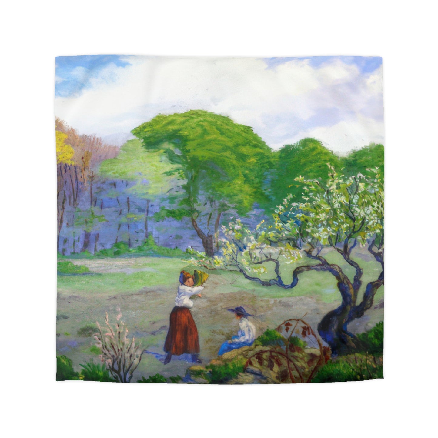Ranson, Paul - Picking Flowers (1890) - Microfiber Duvet Cover