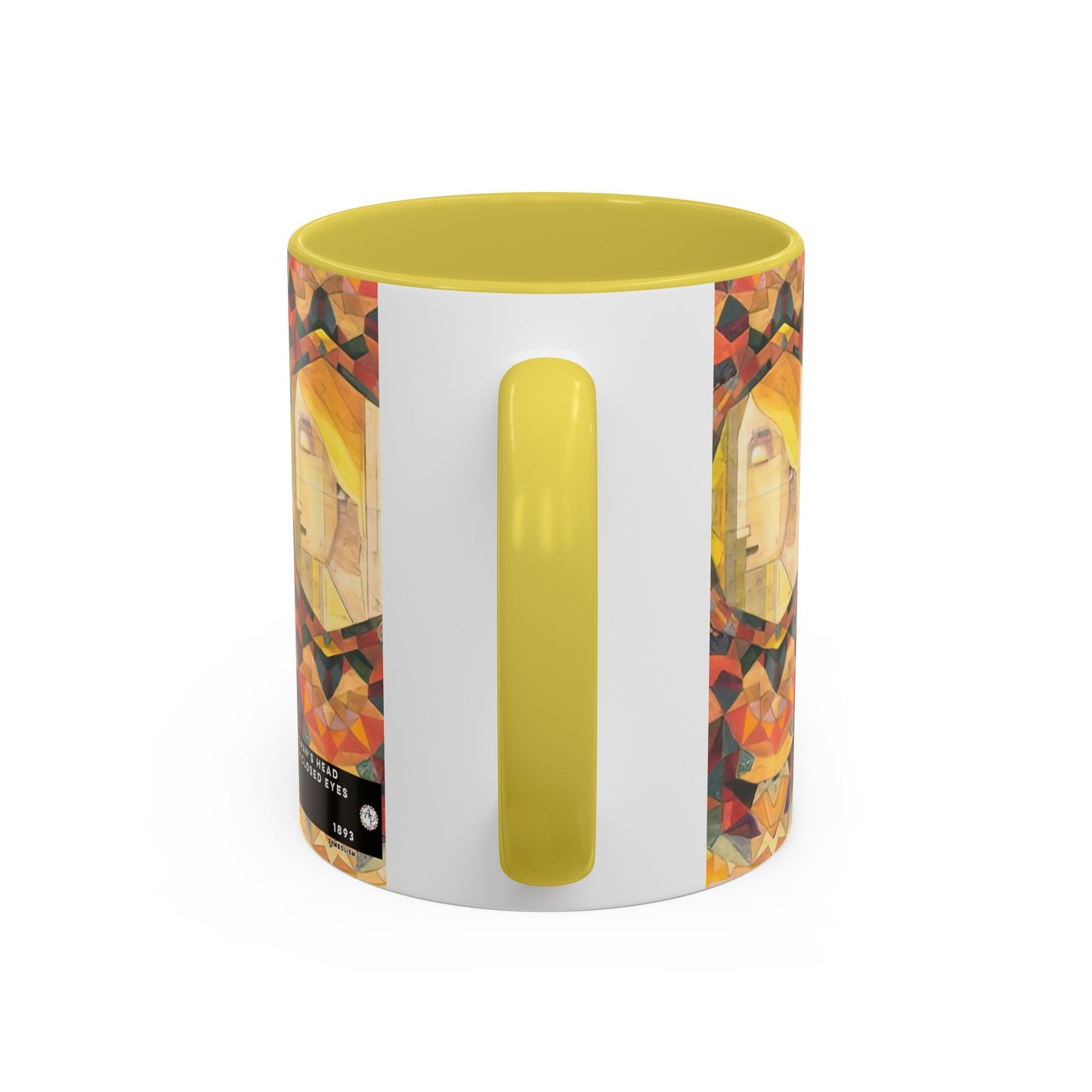 Filiger, Charles - Woman’s Head with Closed Eyes (1893) - Colorful Accent Mugs
