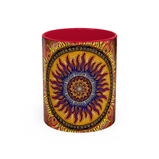 Pacio, Adam - Solar Disc Mandala - Colorful Accent Mugs