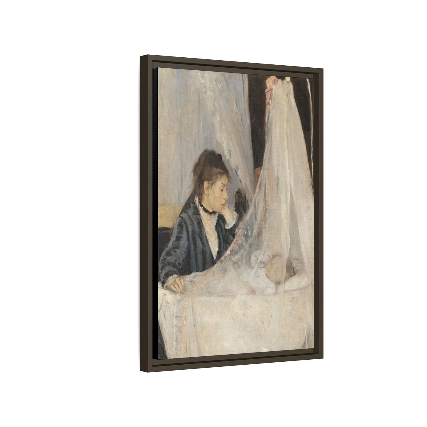 Morisot, Berthe - The Cradle (1872) - Matte Canvas, Framed