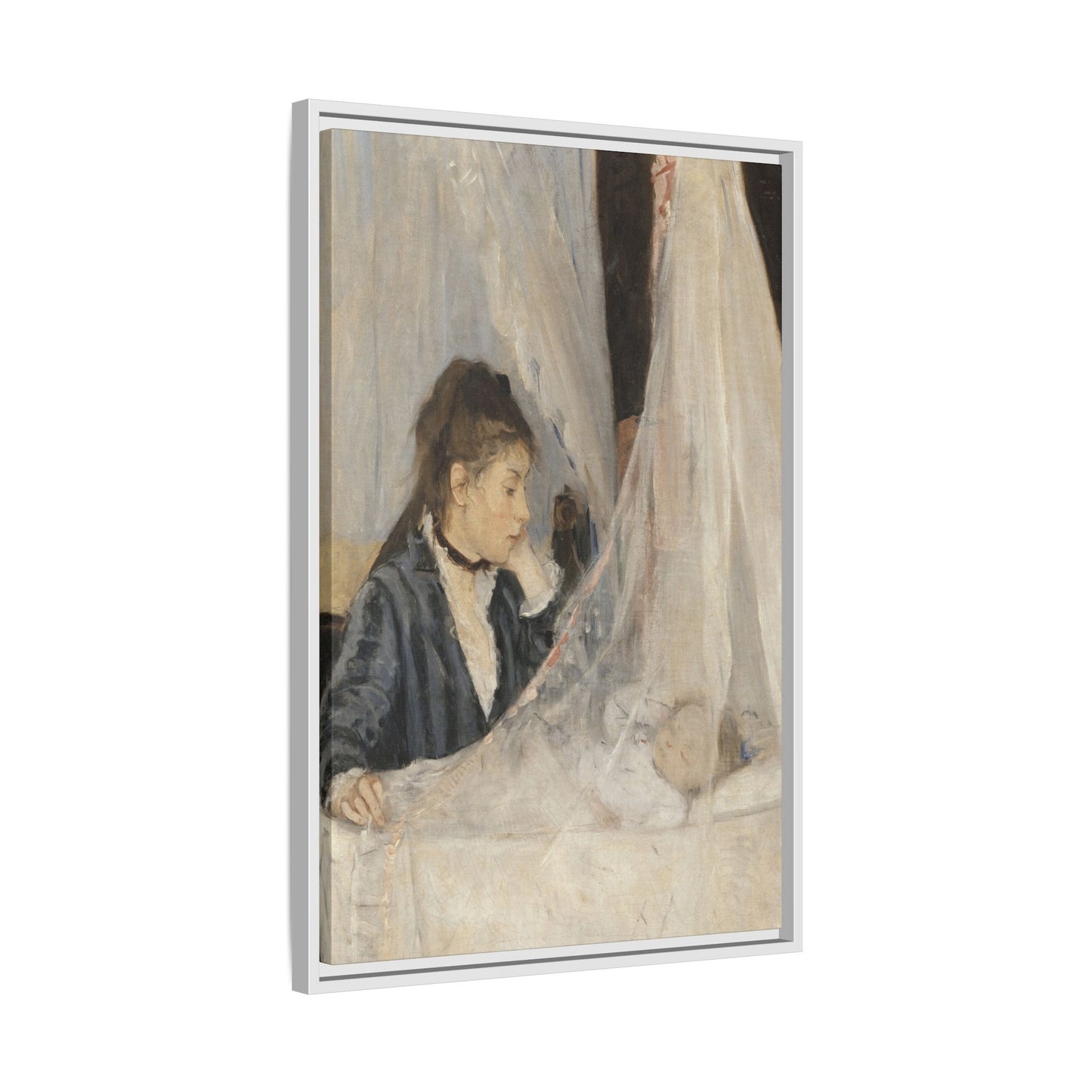 Morisot, Berthe - The Cradle (1872) - Matte Canvas, Framed