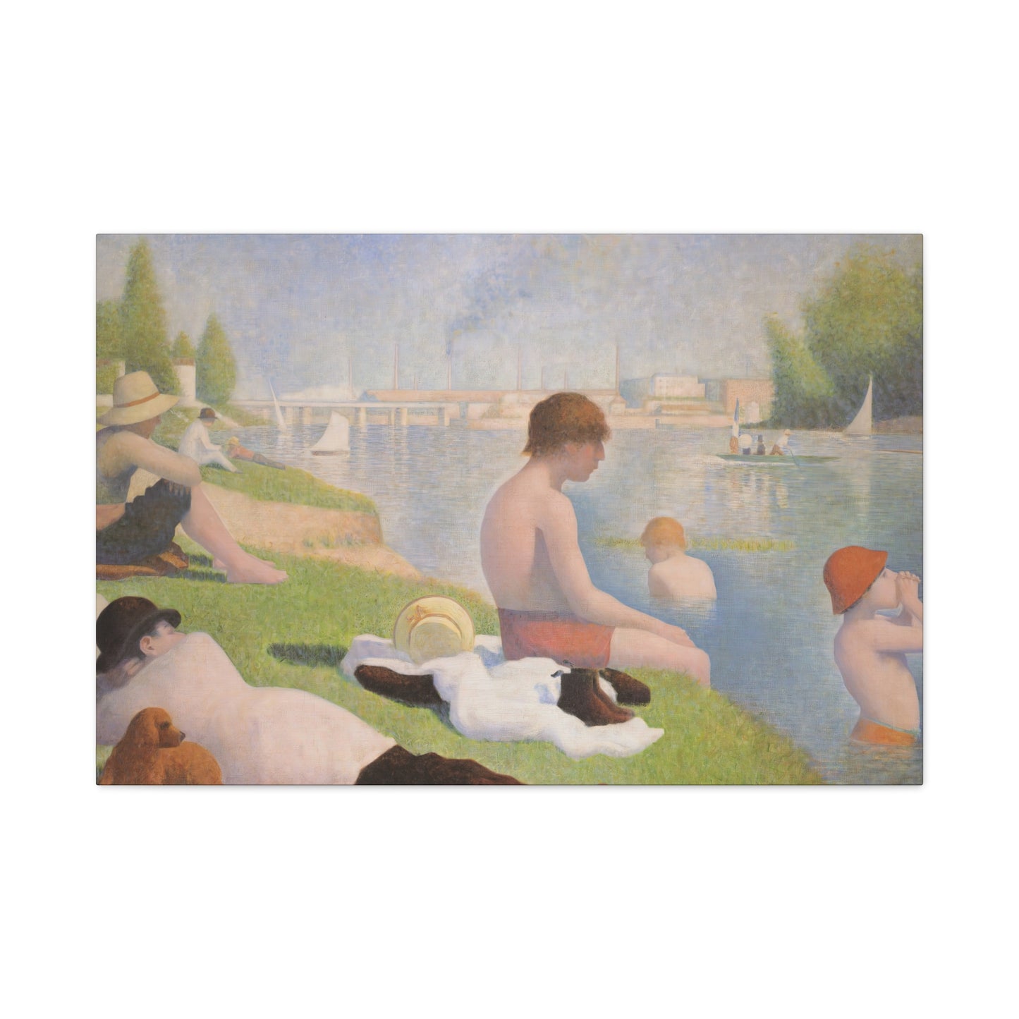 Seurat, Georges - Bathers at Asnières (1884) - Canvas Block, unframed