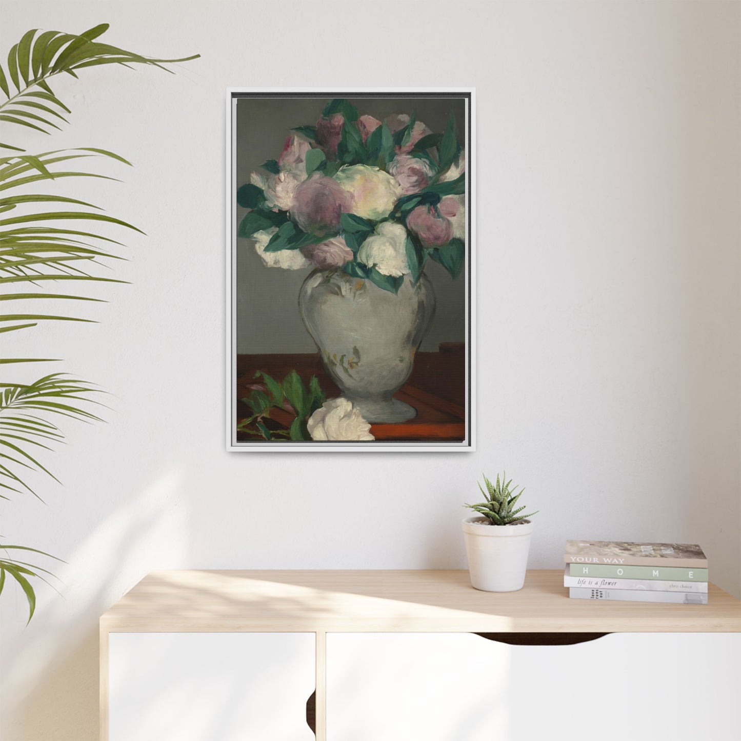 Manet, Édouard - Peonies (1864) - Matte Canvas, Framed