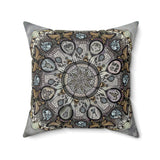 Memento Mori Mandala - Suede Square Pillow