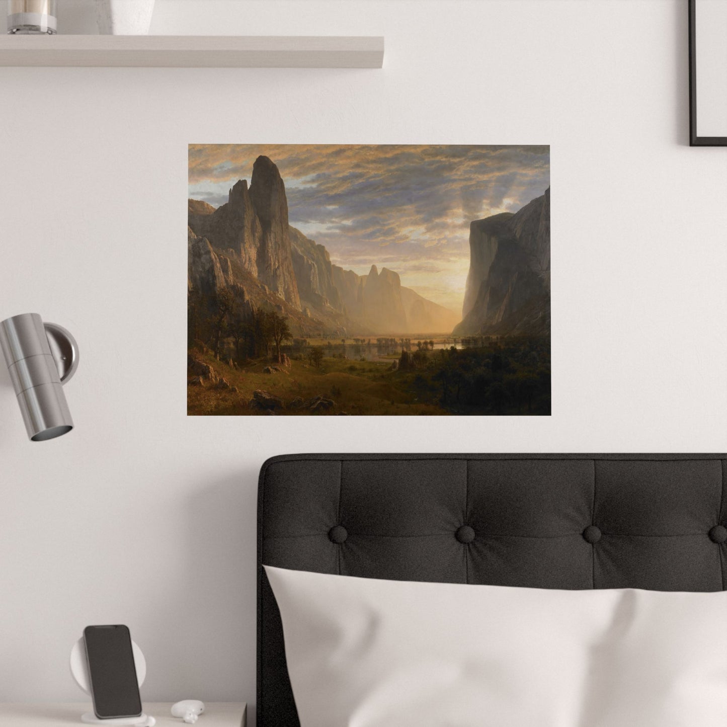 Bierstadt, Albert - Looking Down Yosemite Valley (1865) - Satin Posters