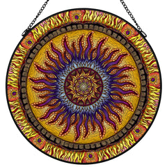 Solar Disc Mandala - Stained Glass Suncatcher