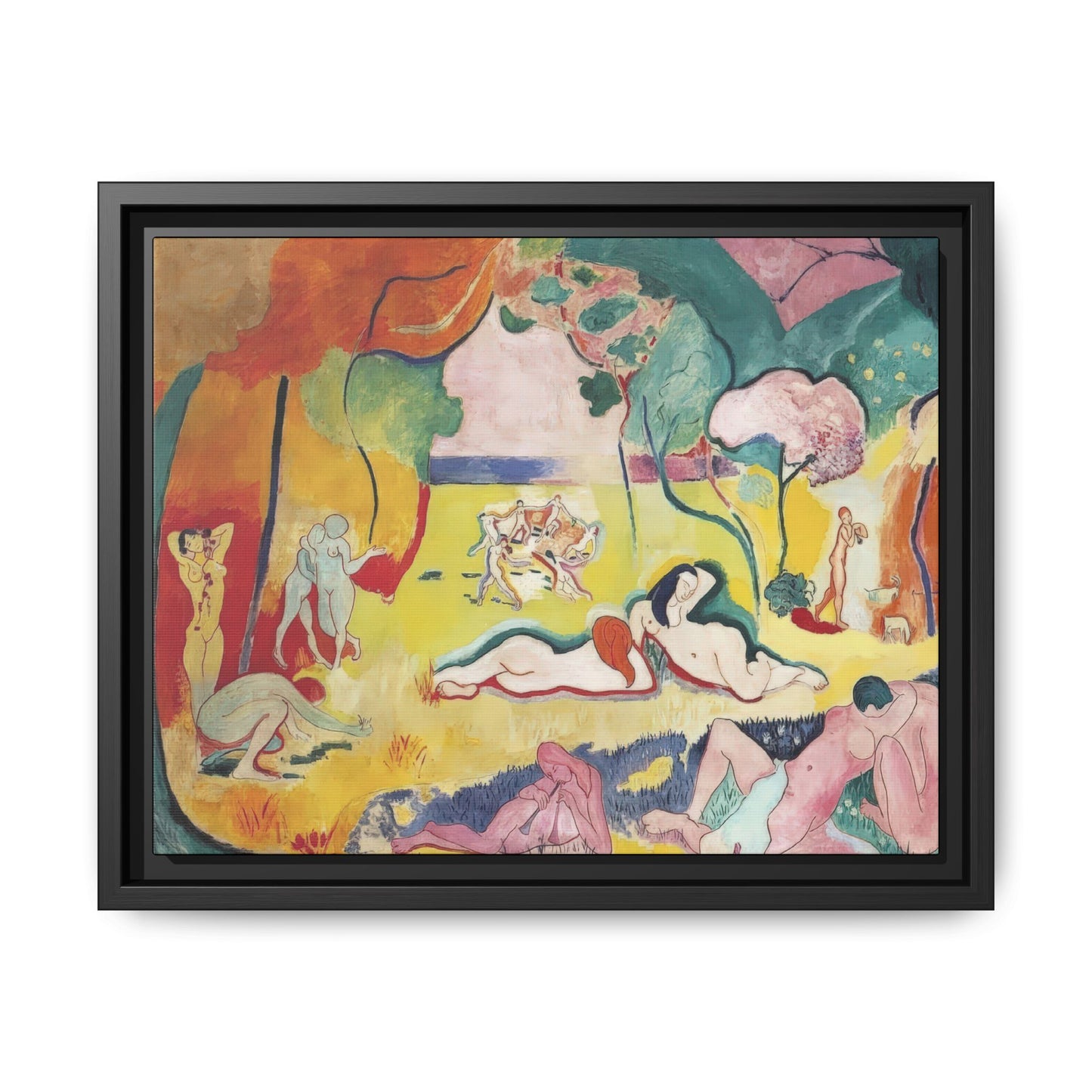 Matisse, Henri - The Joy of Life (1905) - Matte Canvas, Framed