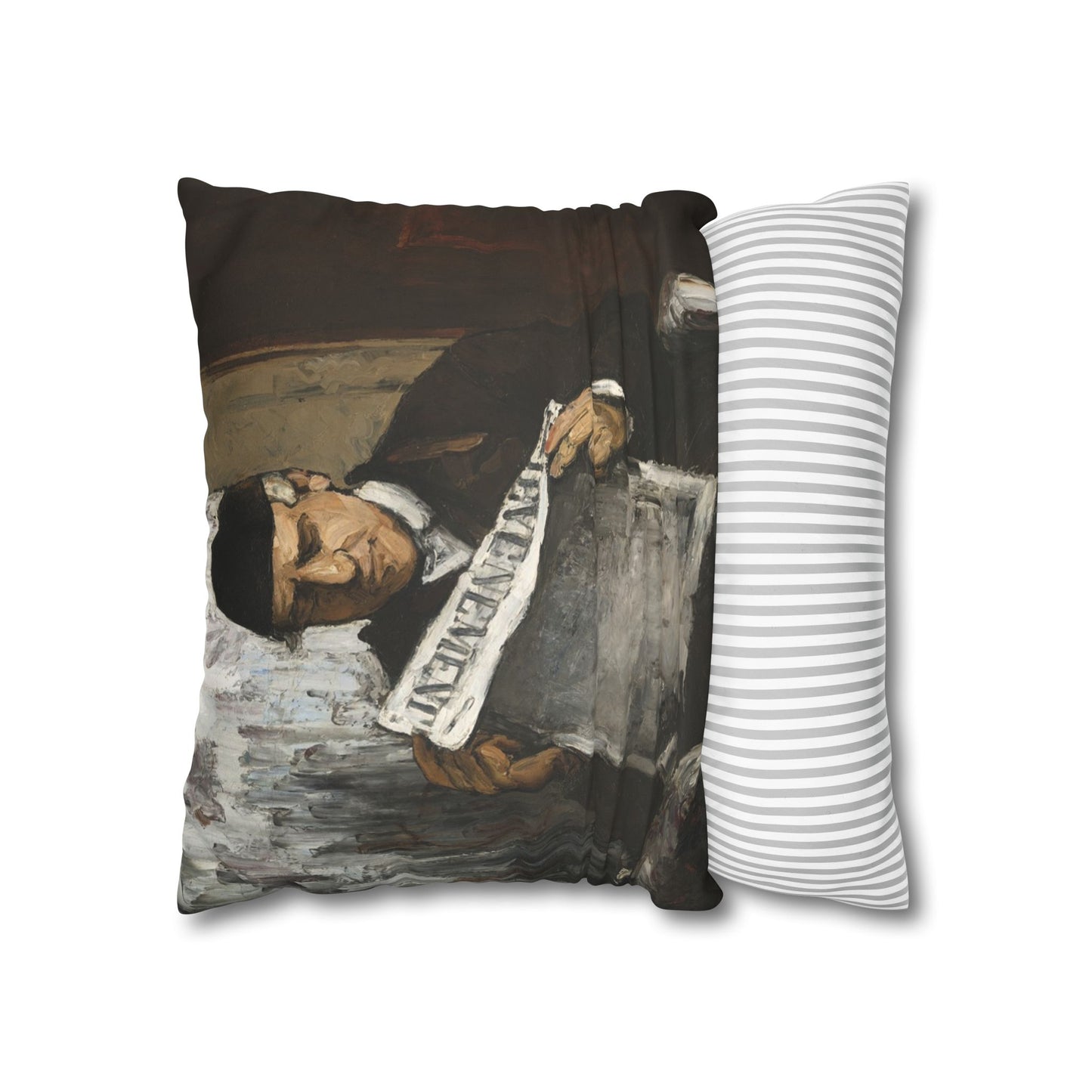 Cézanne, Paul - The Artist’s Father (1866) - Suede Square Pillowcase
