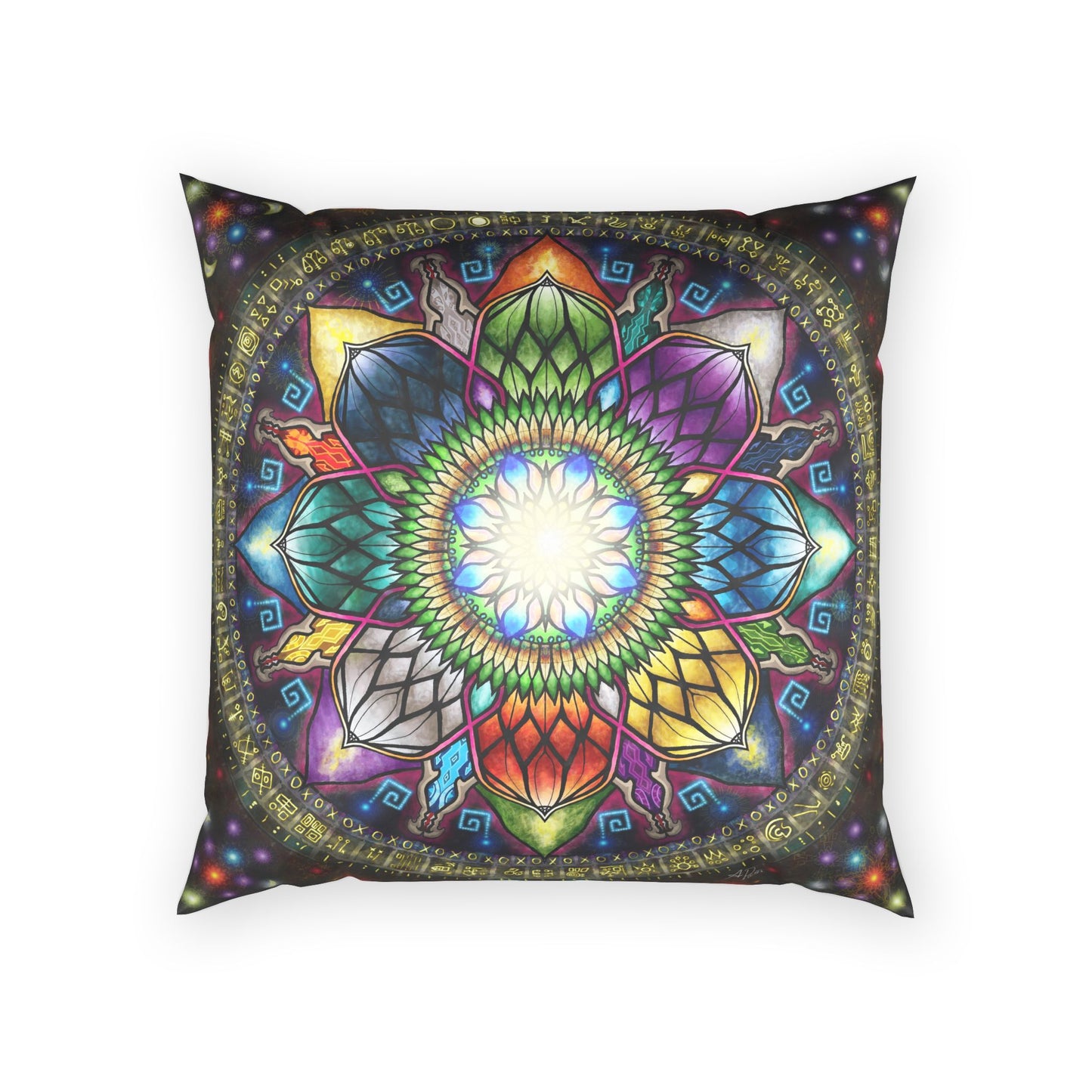 Pacio, Adam - Mystic Jewel Mandala - Poly Velvet Pillow