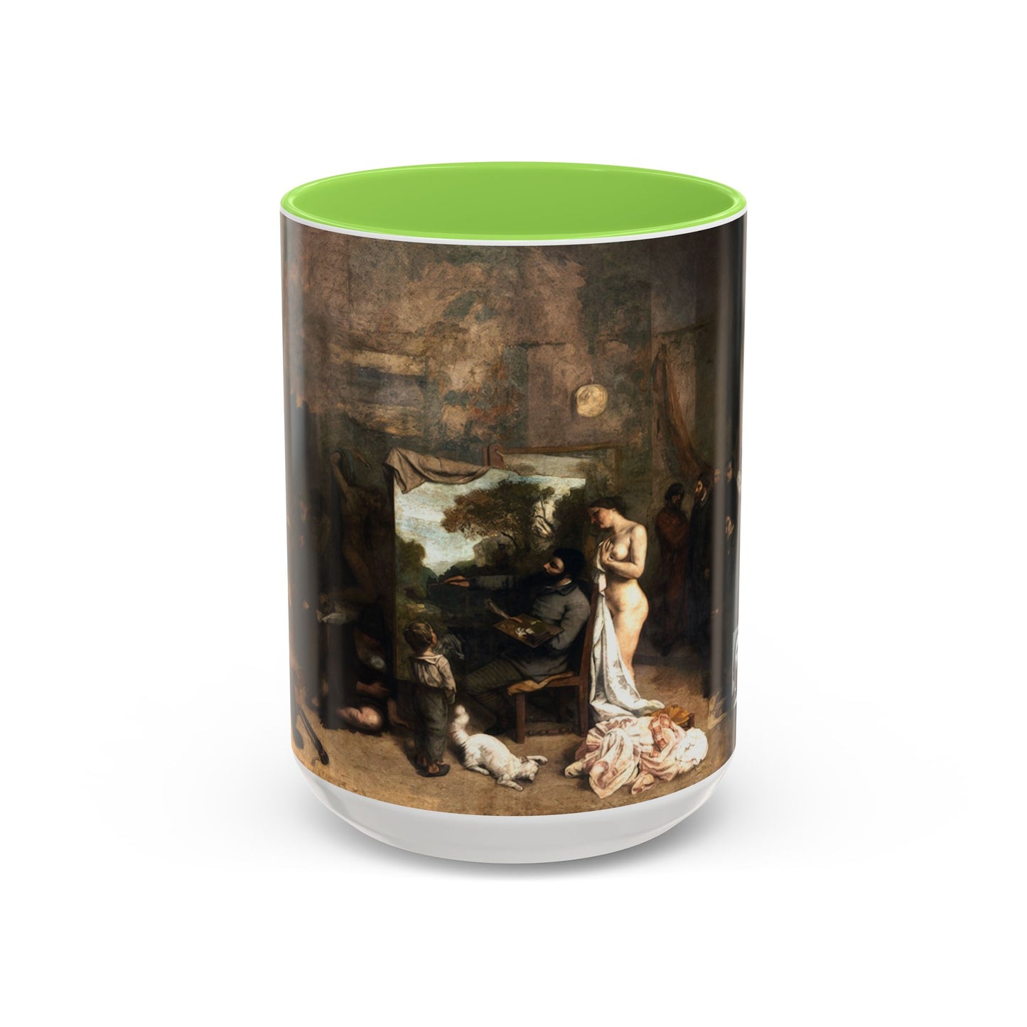 Courbet, Gustave - The Painter’s Studio (1855) - Colorful Accent Mugs