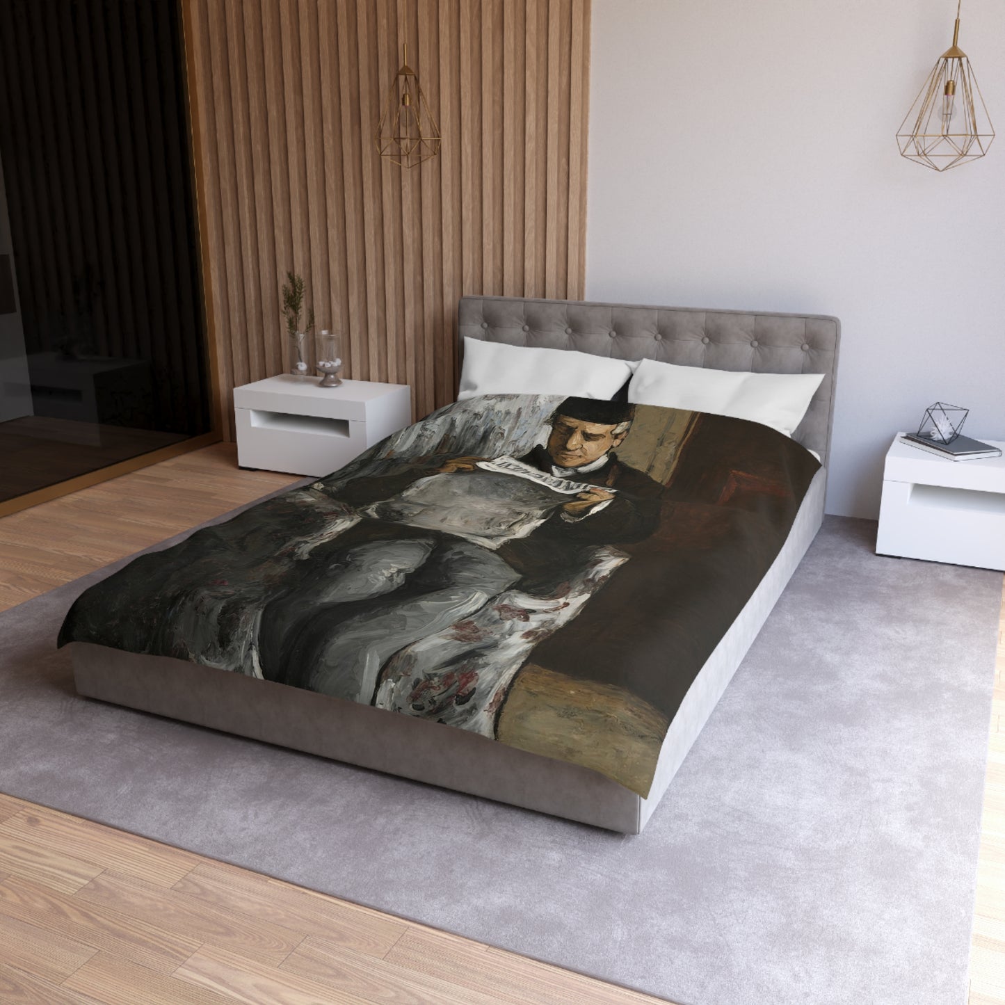 Cézanne, Paul - The Artist’s Father (1866) - Microfiber Duvet Cover