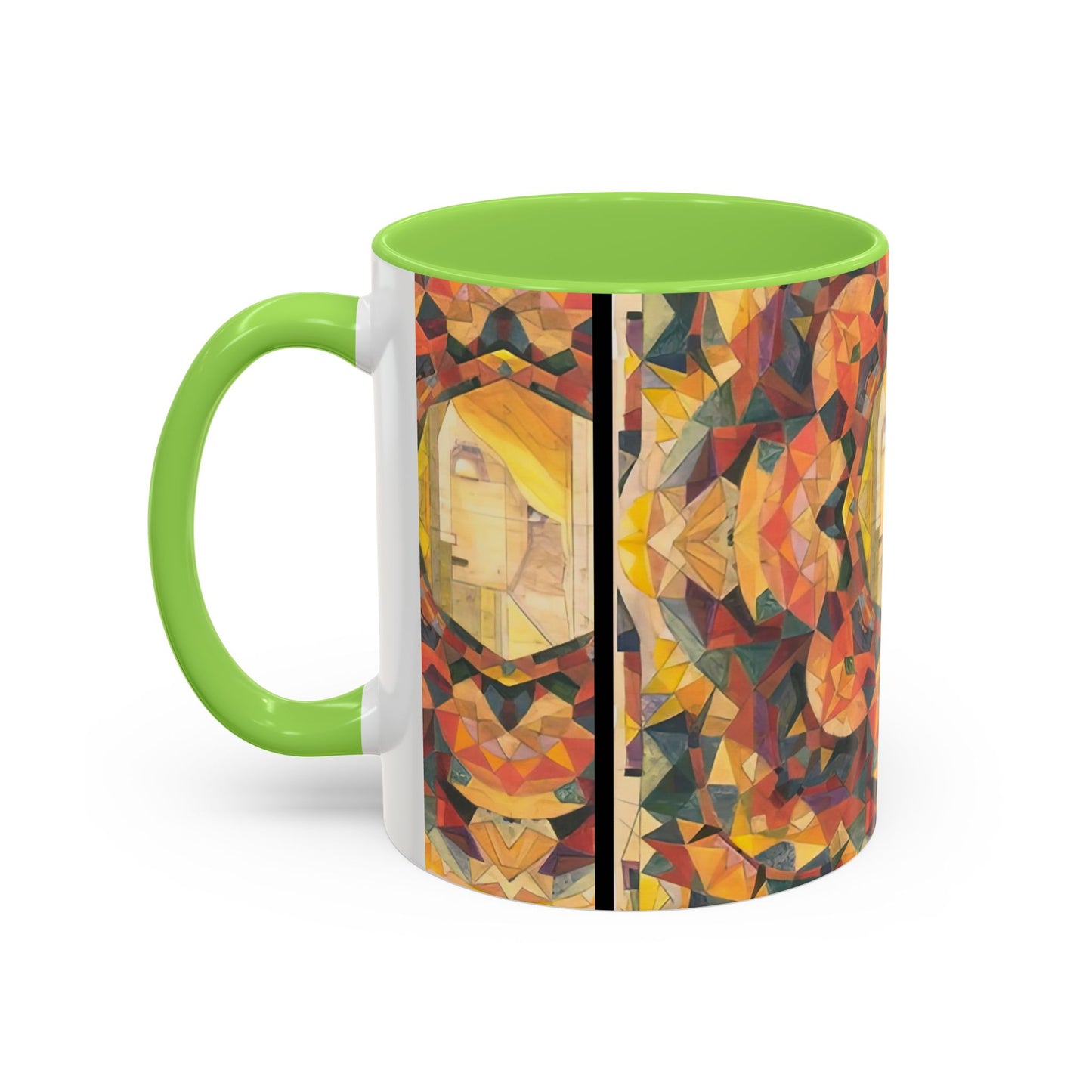 Filiger, Charles - Woman’s Head with Closed Eyes (1893) - Colorful Accent Mugs