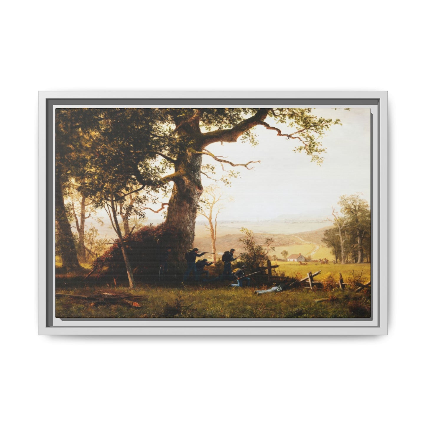 Bierstadt, Albert -  Guerrilla Warfare (1861) - Matte Canvas, Framed