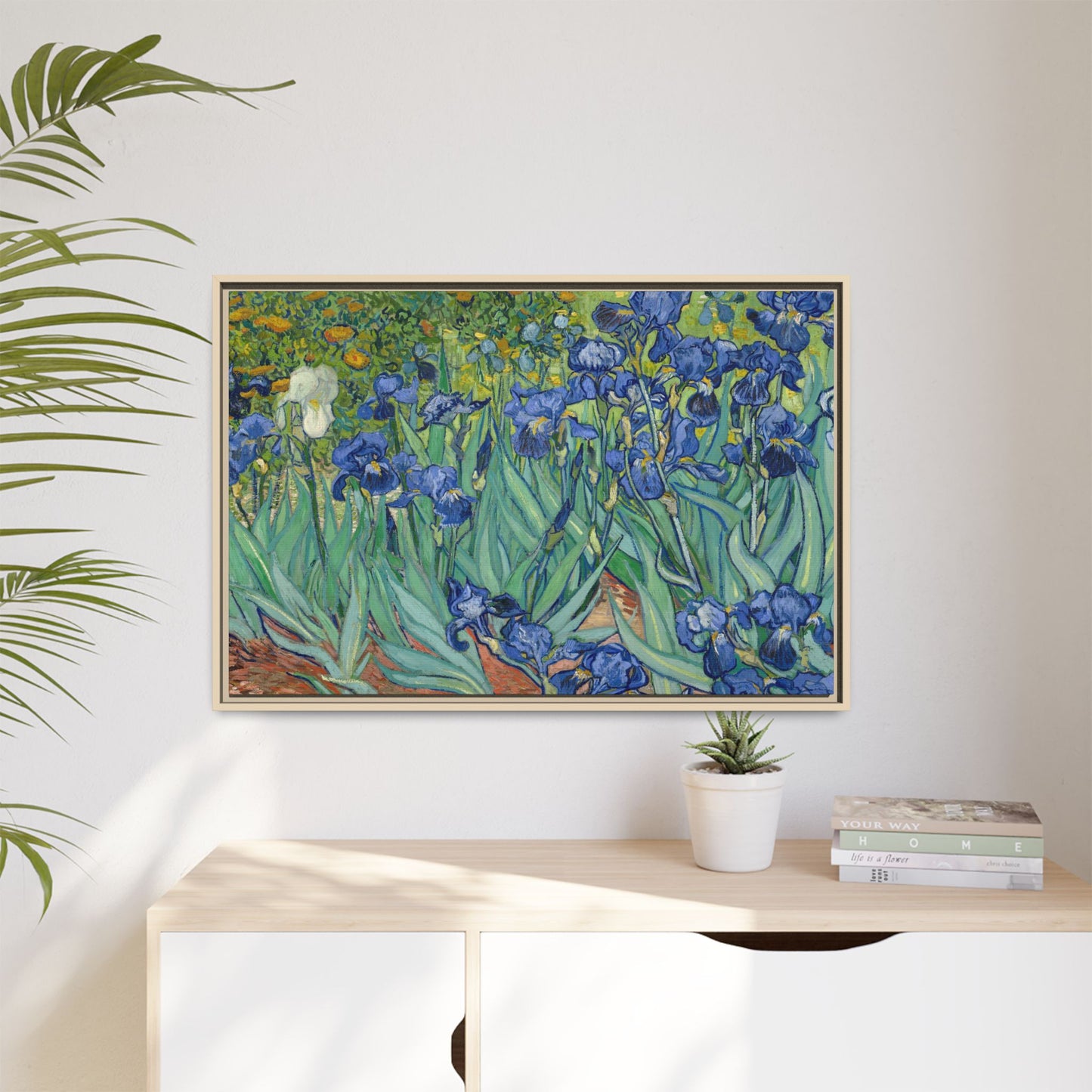 Van Gogh, Vincent - Irises (1889) - Matte Canvas, Framed