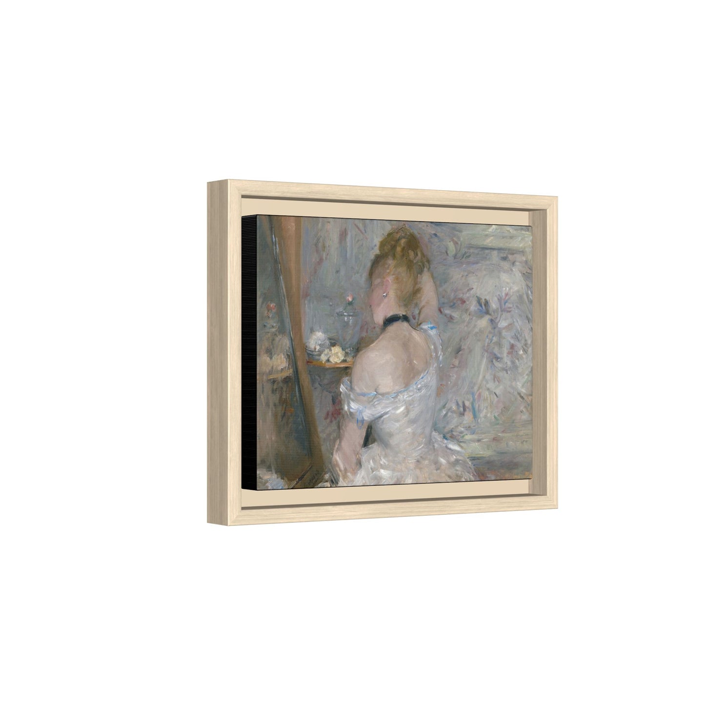 Morisot, Berthe - Woman at Her Toilette (1880) - Matte Canvas, Framed