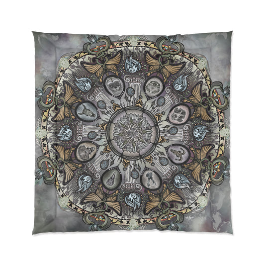Memento Mori Mandala - Comforter