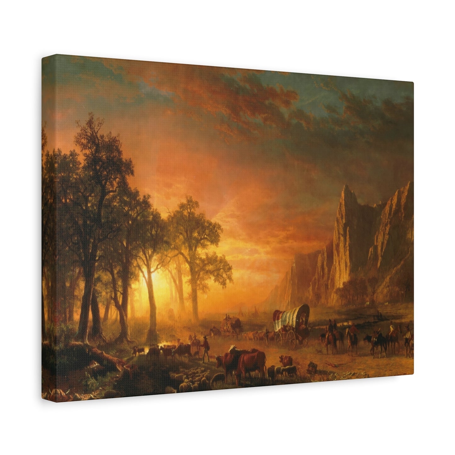 Bierstadt, Albert - Emigrants Crossing the Plains (1867) - Canvas Block, unframed