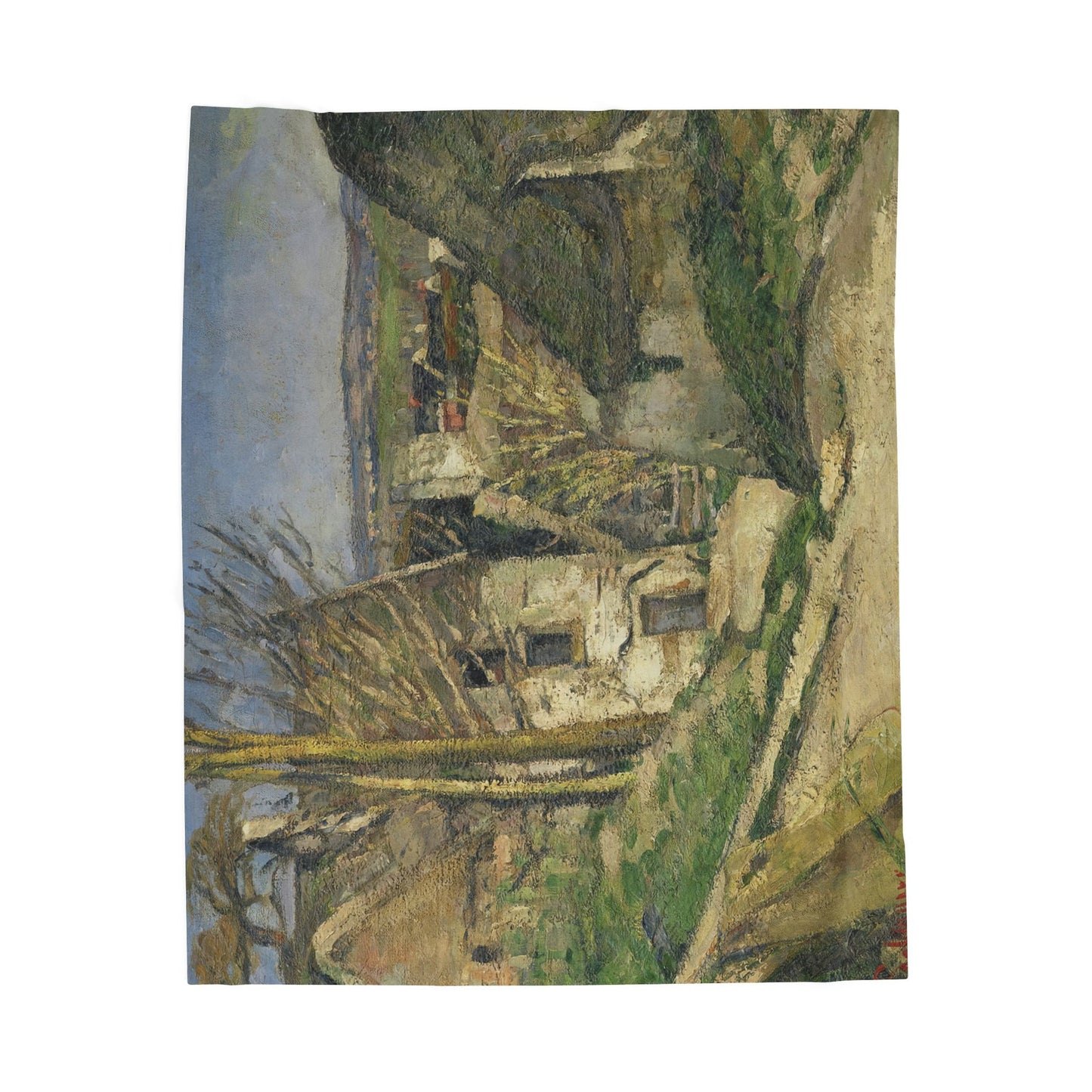 Cézanne, Paul - The House of the Hanged Man, Auvers-sur-Oise (1874) - Velveteen Plush Blanket