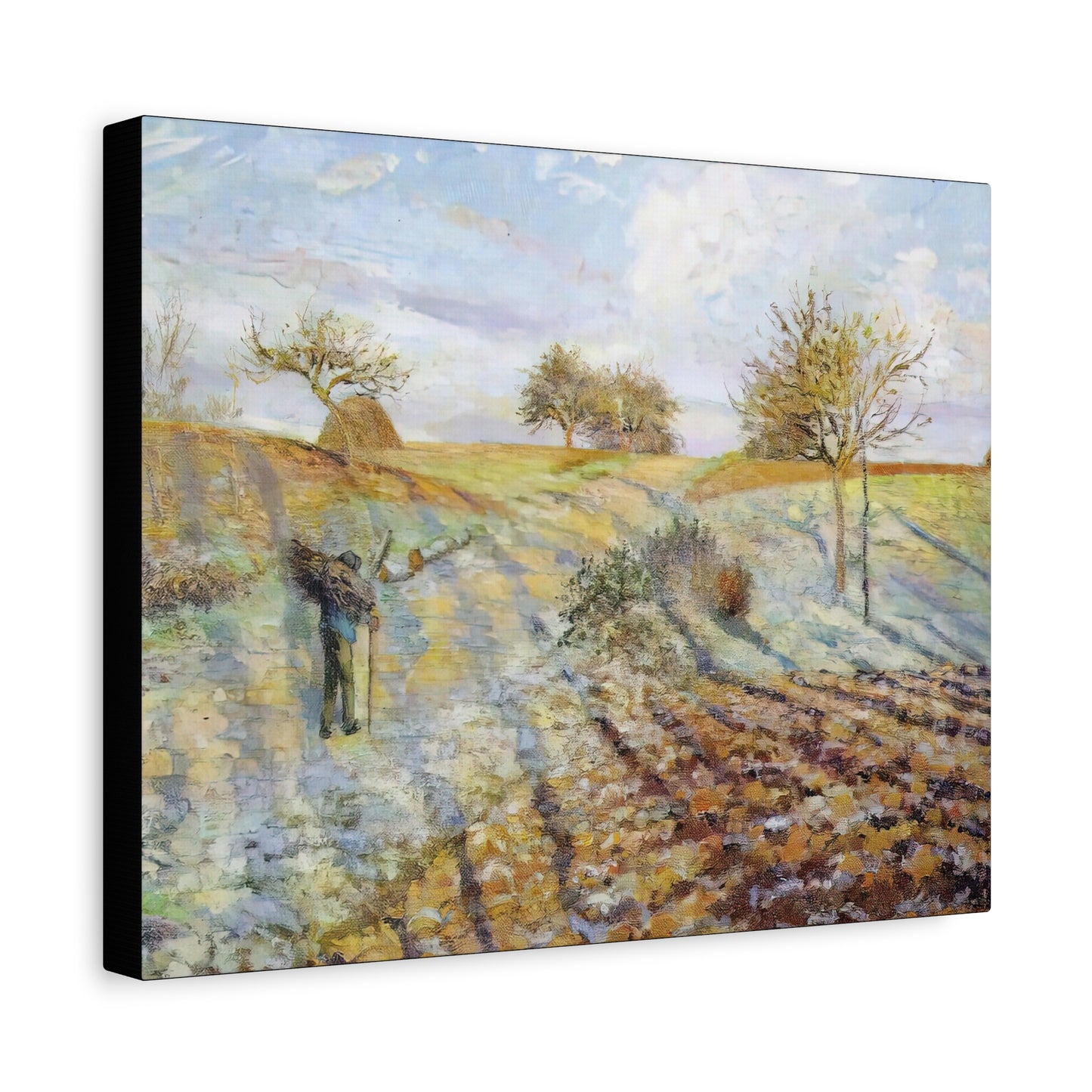 Pissarro, Camille - Hoarfrost (1873) - Canvas Block, unframed