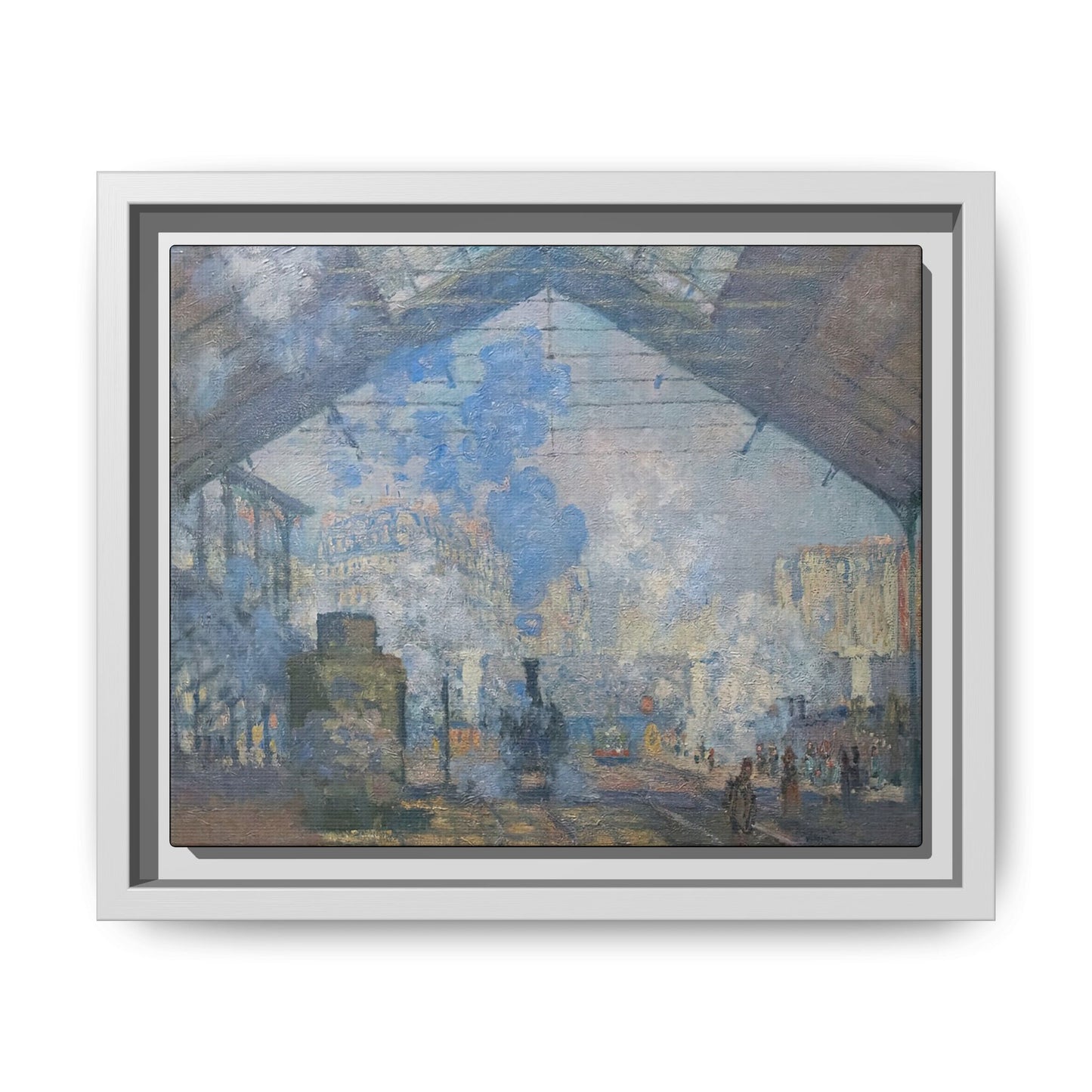 Monet, Claude - Le Gare Saint-Lazare (1877) - Matte Canvas, Framed