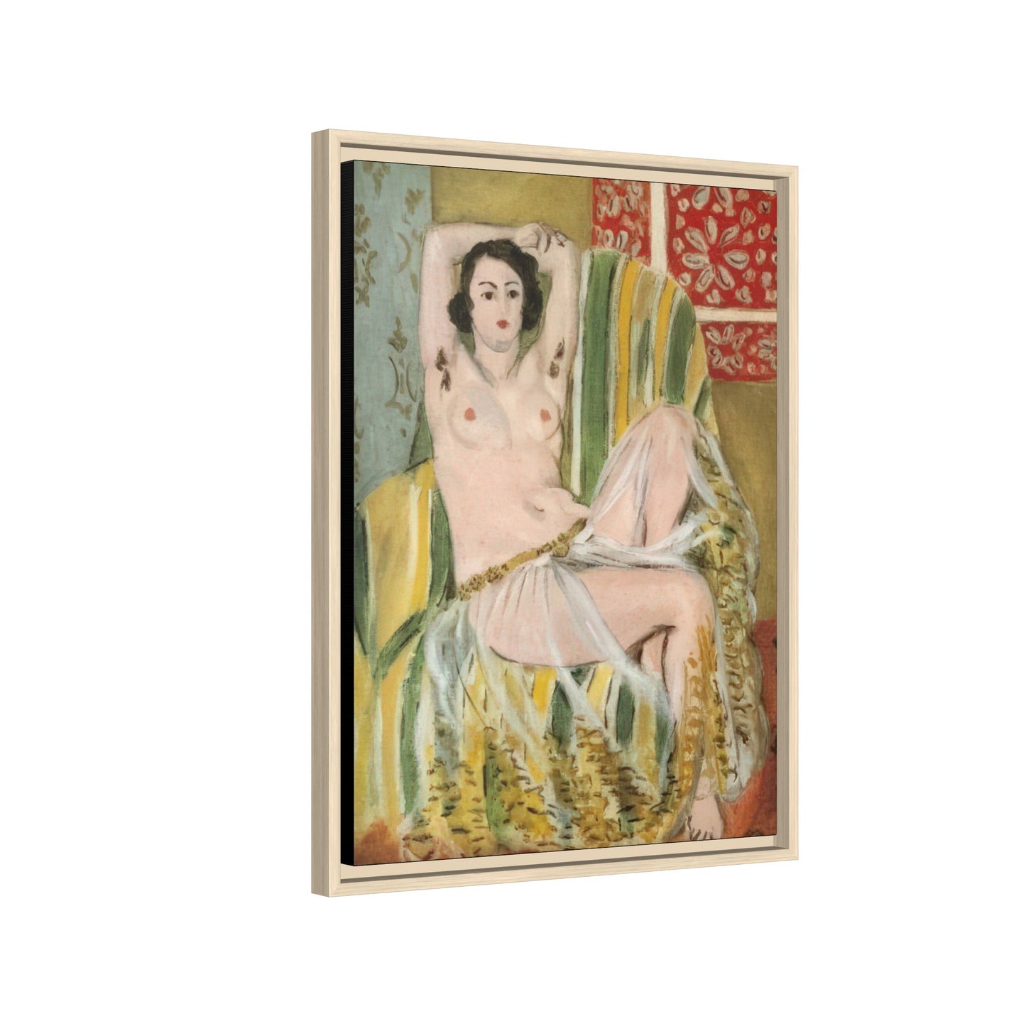 Matisse, Henri - Odalisque with Raised Arms (1923) - Matte Canvas, Framed