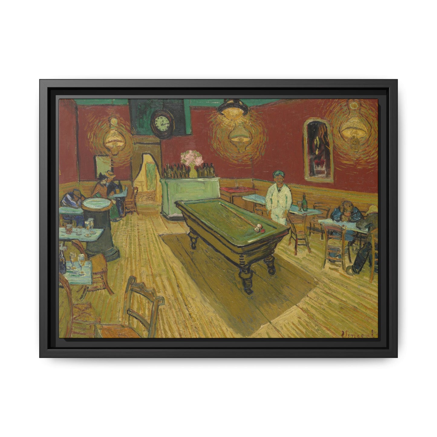 Van Gogh, Vincent - The Night Cafe (1888) - Matte Canvas, Framed