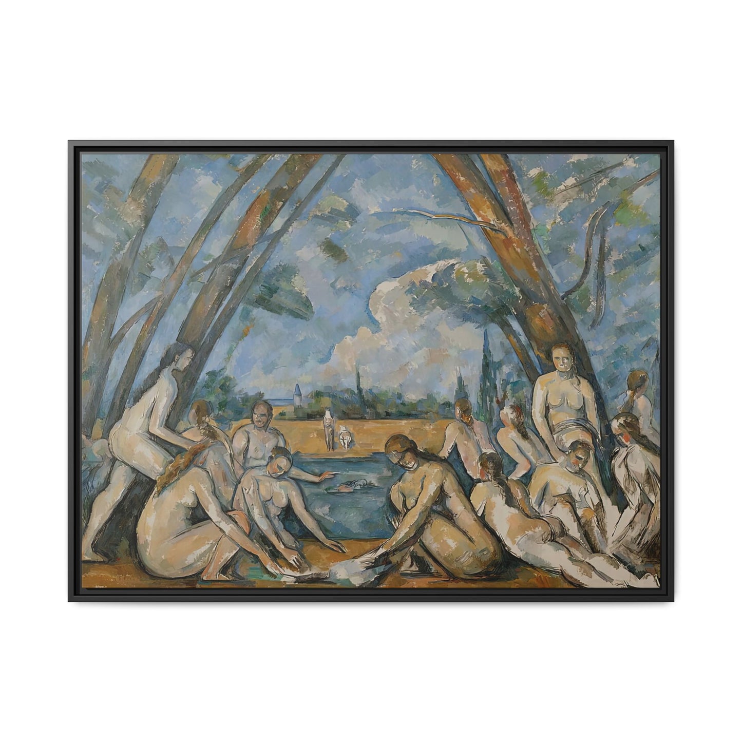 Cézanne, Paul - The Large Bathers (1906) - Matte Canvas, Framed