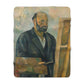 Cézanne, Paul - Portrait of the Artist with a Palette (1890) - Sherpa Fleece Blanket