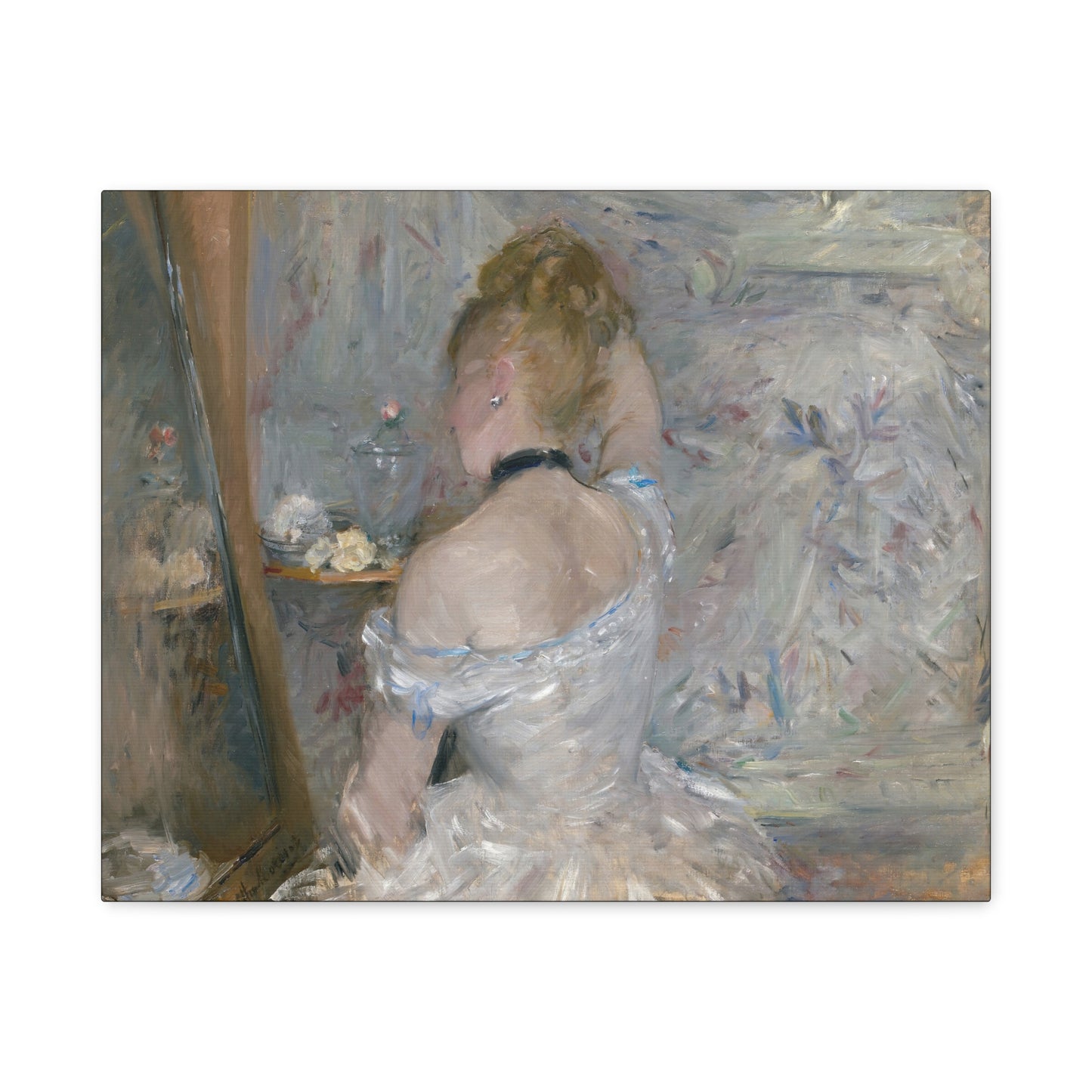 Morisot, Berthe - Woman at Her Toilette (1880) - Canvas Block, unframed
