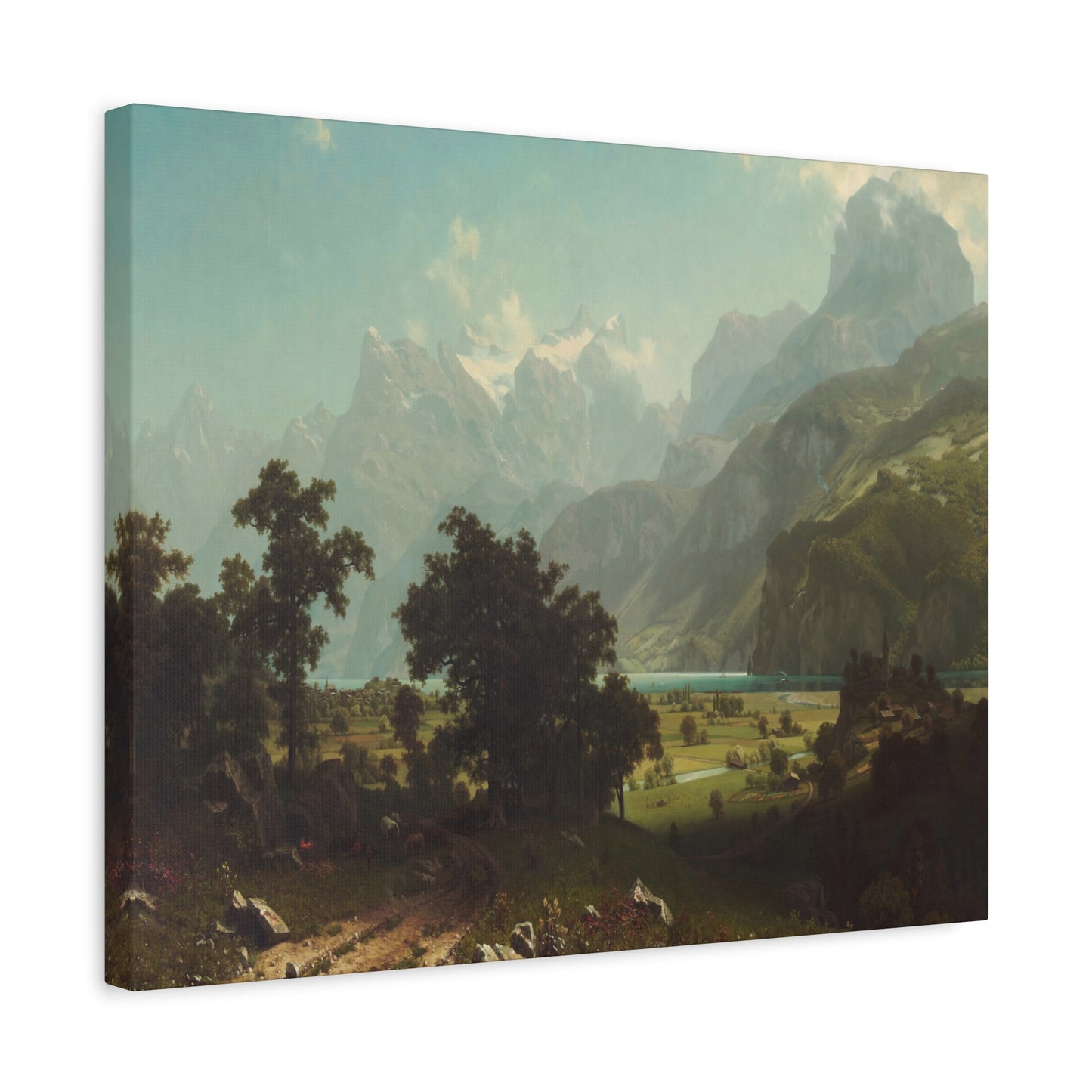 Bierstadt, Albert - Lake Lucerne (1858) - Canvas Block, unframed