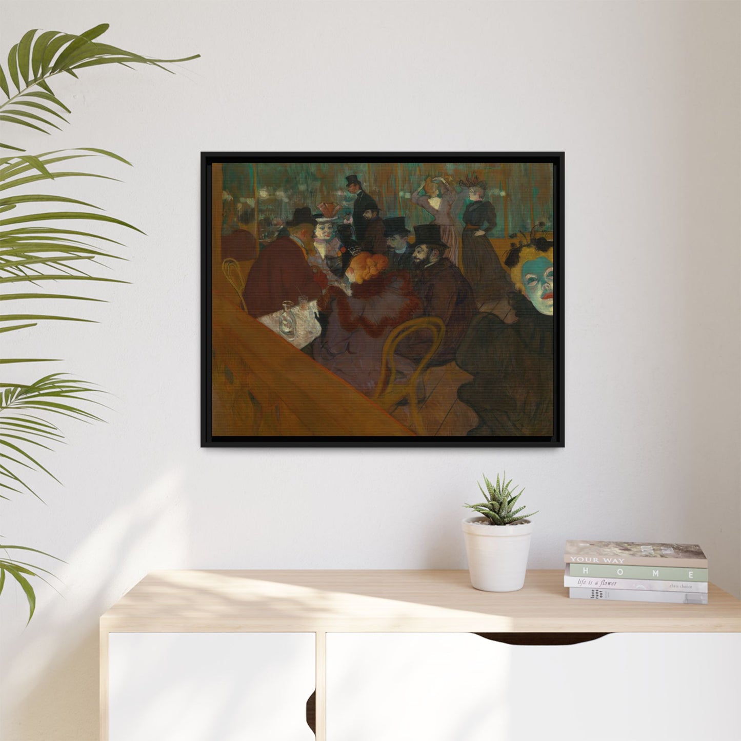 Toulouse-Lautrec, Henri - At the Moulin Rouge (1892) - Matte Canvas, Framed