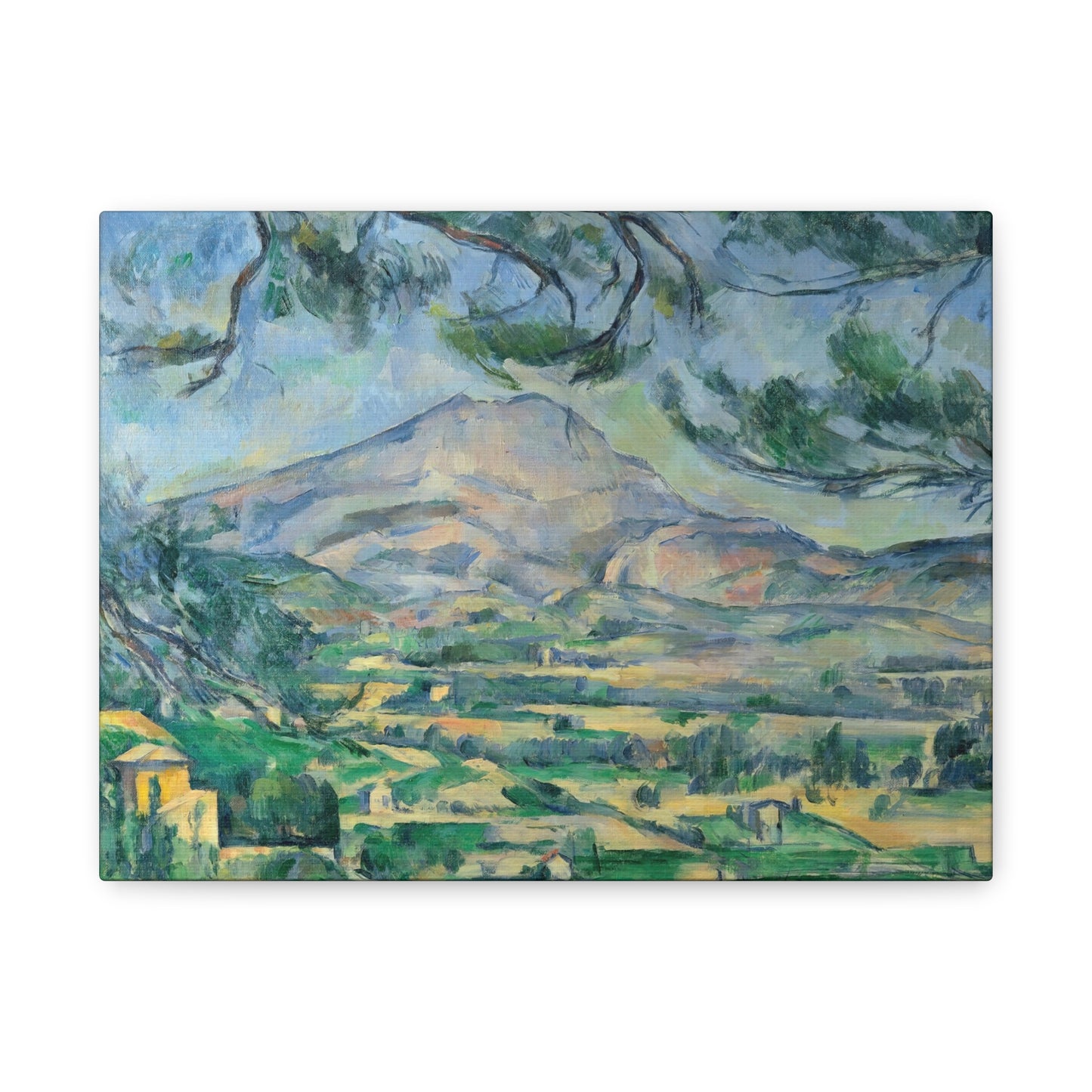 Cézanne, Paul - Mont Sainte-Victoire with Large Pine (1887) - Canvas Block, unframed