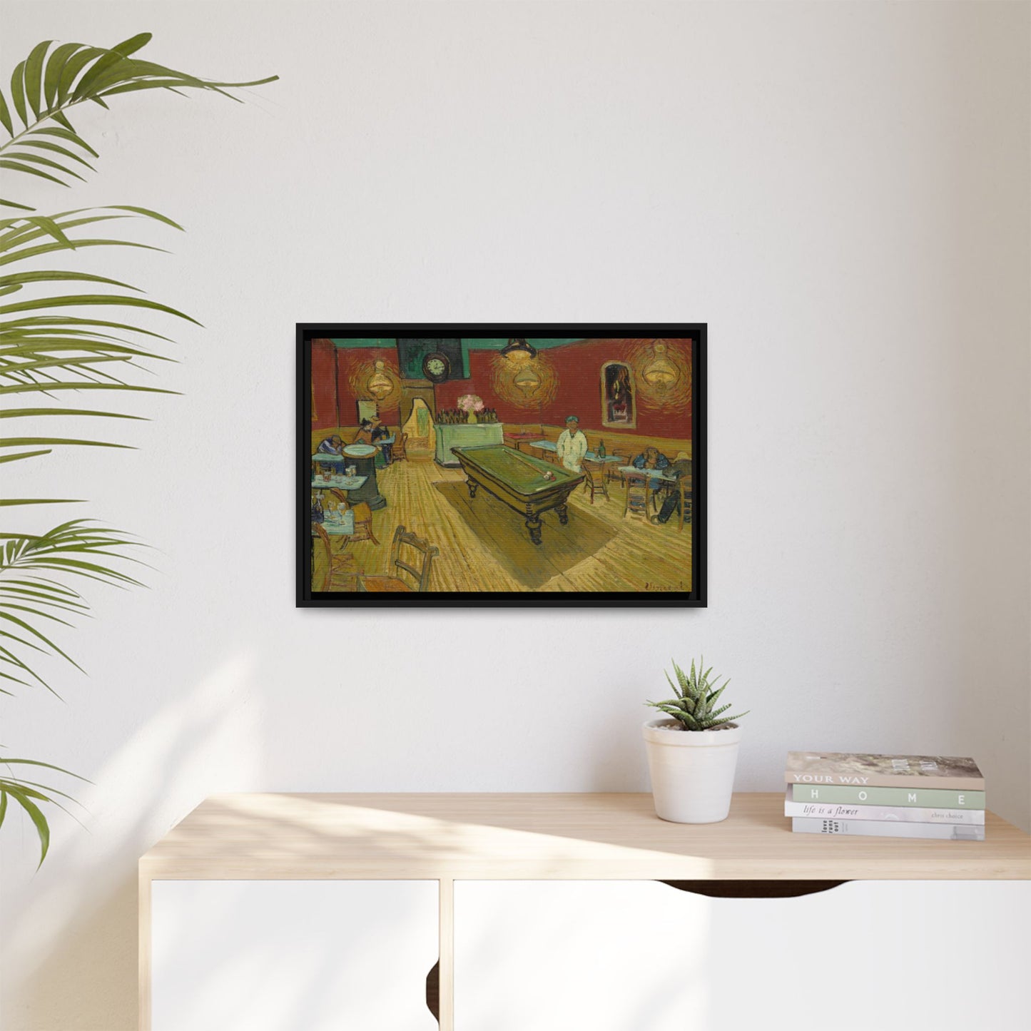 Van Gogh, Vincent - The Night Cafe (1888) - Matte Canvas, Framed
