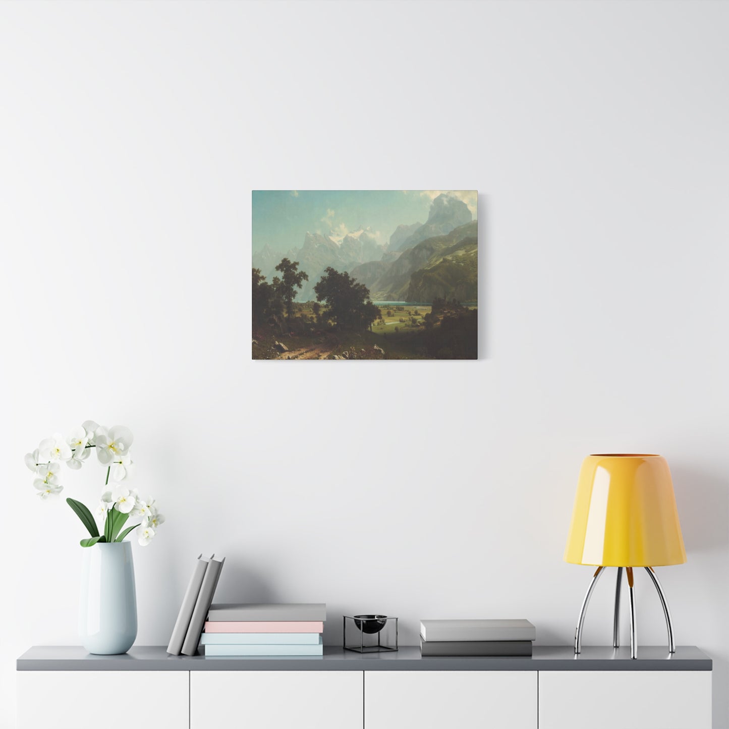 Bierstadt, Albert - Lake Lucerne (1858) - Canvas Block, unframed