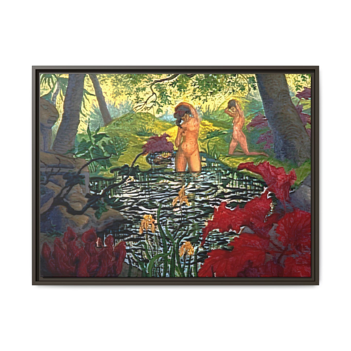 Ranson, Paul - The Lotus Bather (1906) - Matte Canvas, Framed