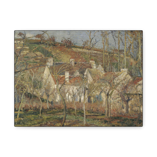 Pissarro, Camille - Red Roofs, Corner of a Village in Winter (1877) - Canvas Block, unframed