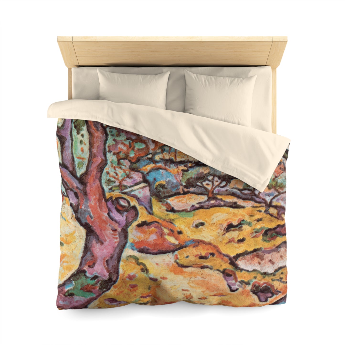 Braque, Georges - Olive Tree near L'Estaque (1906) - Microfiber Duvet Cover