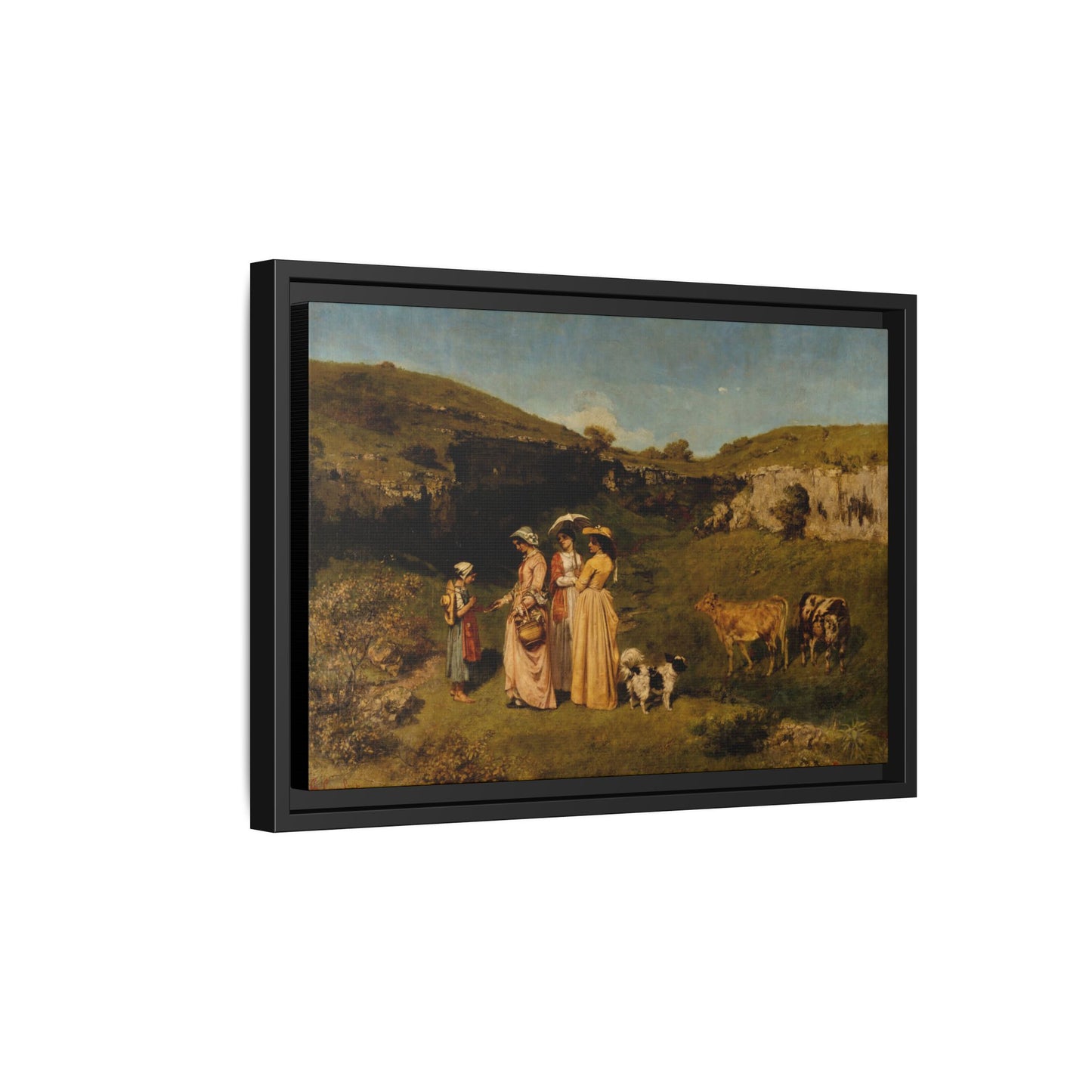 Courbet, Gustave - Young Ladies of the Village (1851) - Matte Canvas, Framed