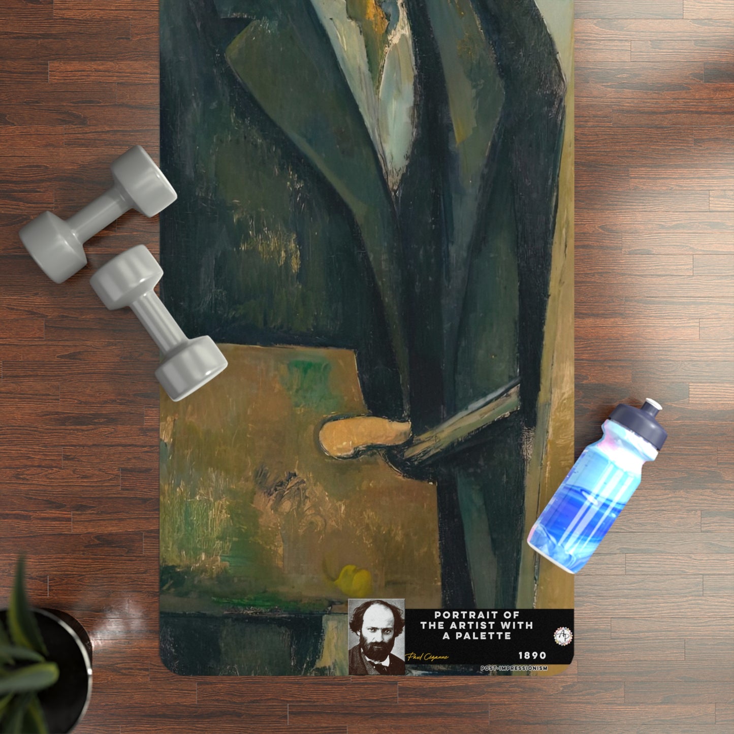 Cézanne, Paul - Portrait of the Artist with a Palette (1890) - Rubber Yoga Mat