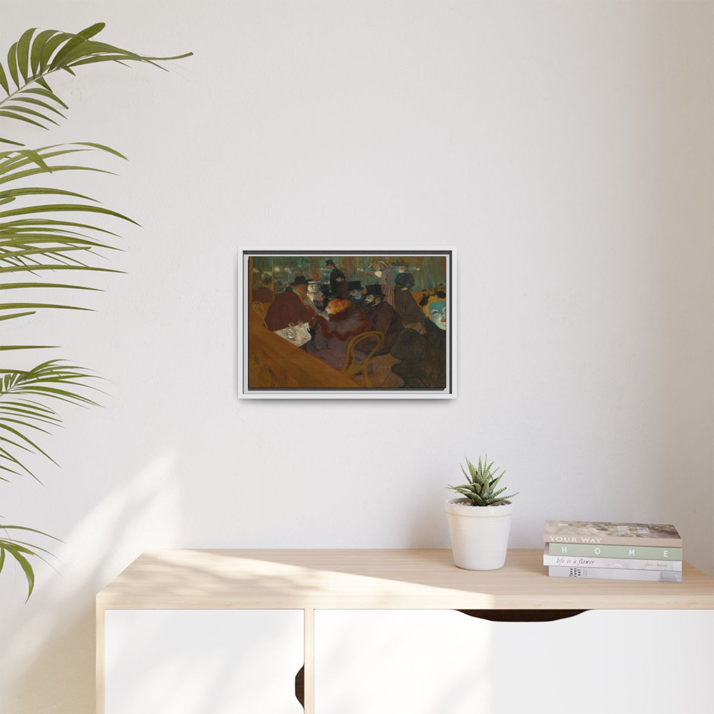 Toulouse-Lautrec, Henri - At the Moulin Rouge (1892) - Matte Canvas, Framed