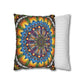 Pacio, Adam - Emerald Arrows Mandala - Suede Square Pillowcase