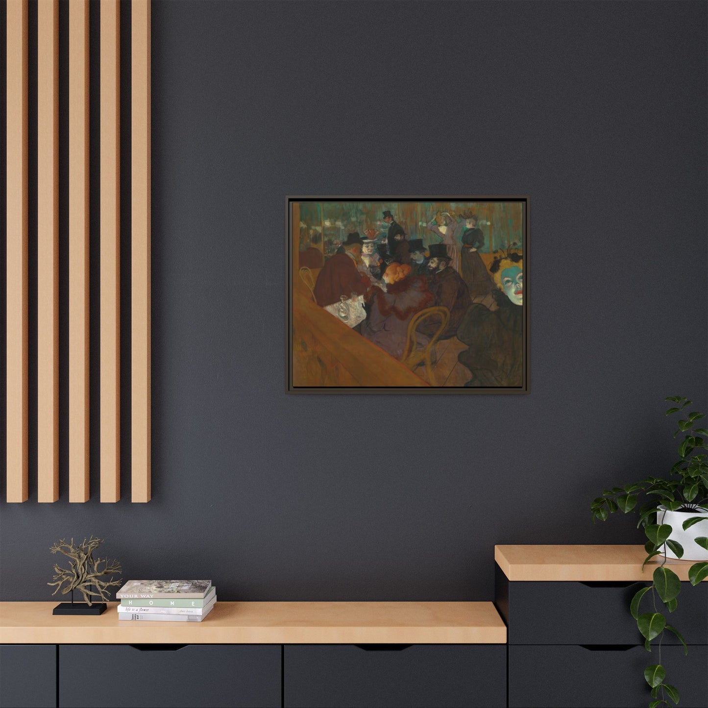 Toulouse-Lautrec, Henri - At the Moulin Rouge (1892) - Matte Canvas, Framed