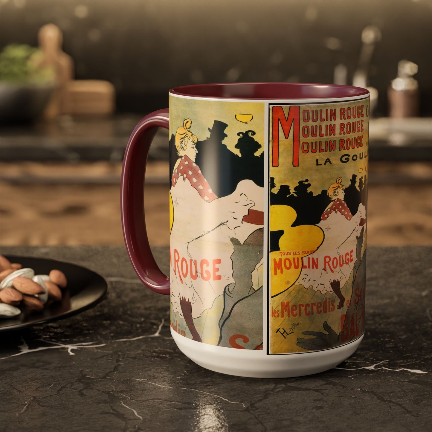 Toulouse-Lautrec, Henri - Moulin Rouge - La Goulue (1891) - Colorful Accent Mugs