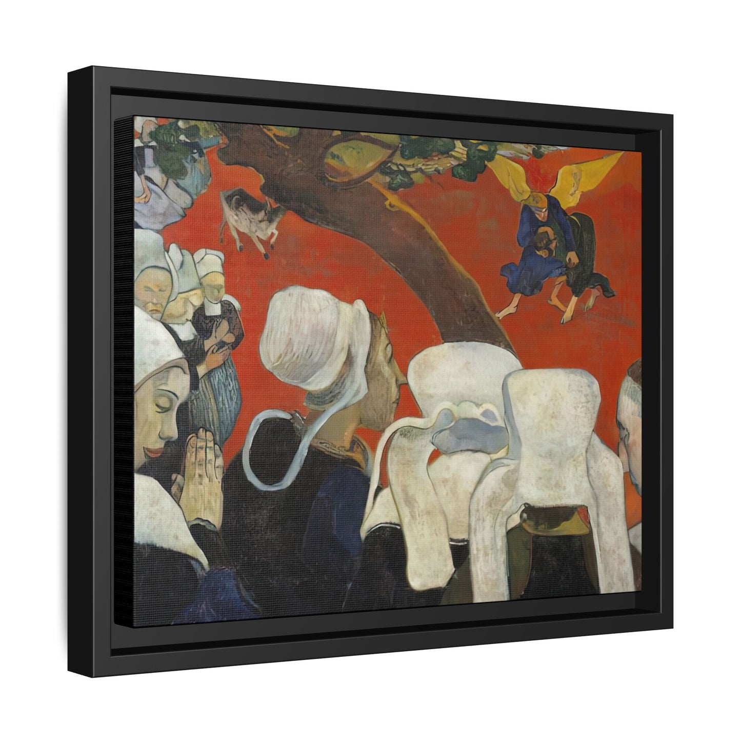 Gauguin, Paul - Vision of the Sermon (Jacob Wrestling with the Angel) (1888) - Matte Canvas, Framed
