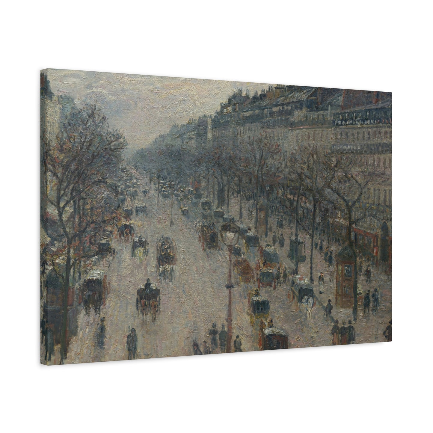 Pissarro, Camille - Boulevard Montmartre, Winter Morning (1897) - Canvas Block, unframed