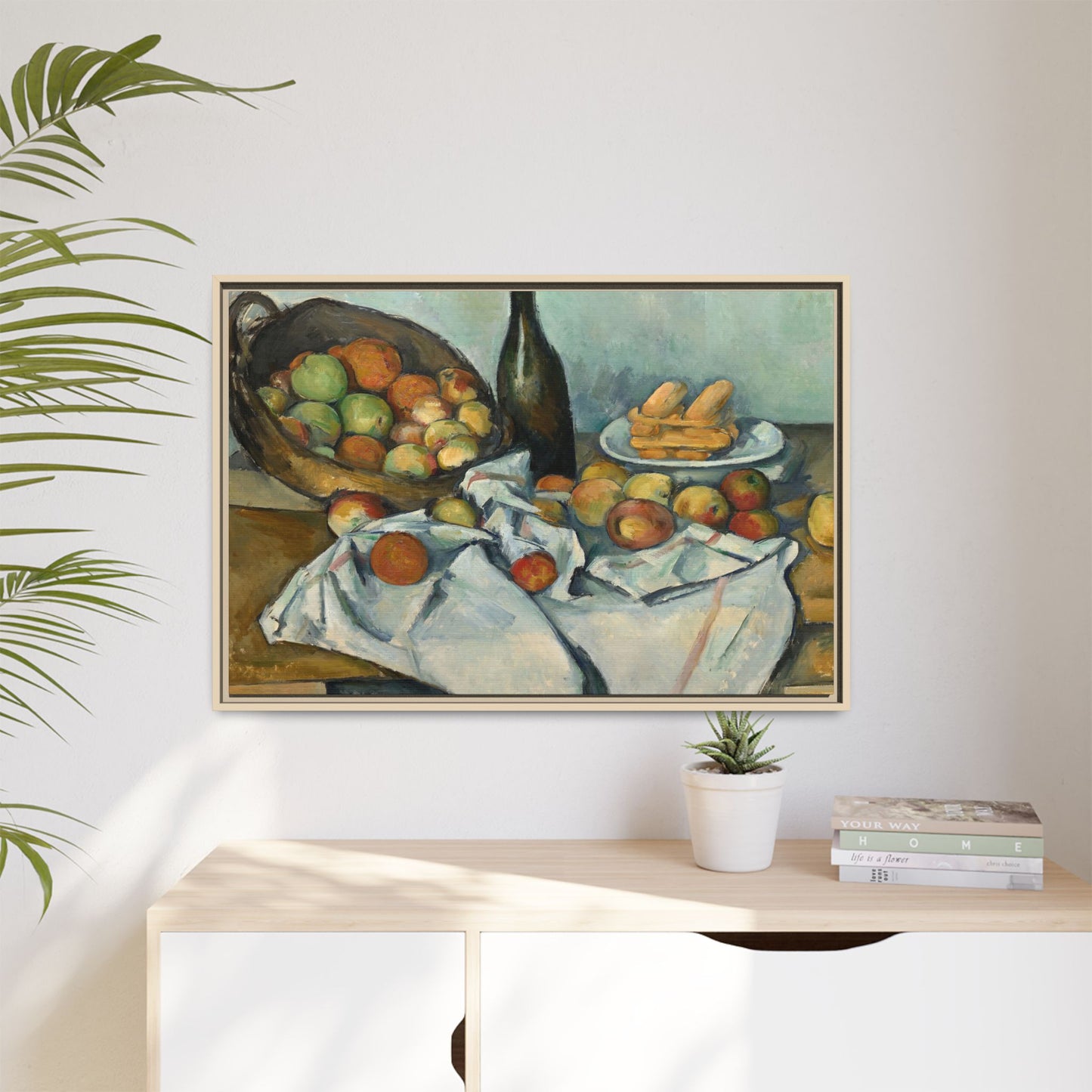 Cézanne, Paul - Basket of Apples (1893) - Matte Canvas, Framed