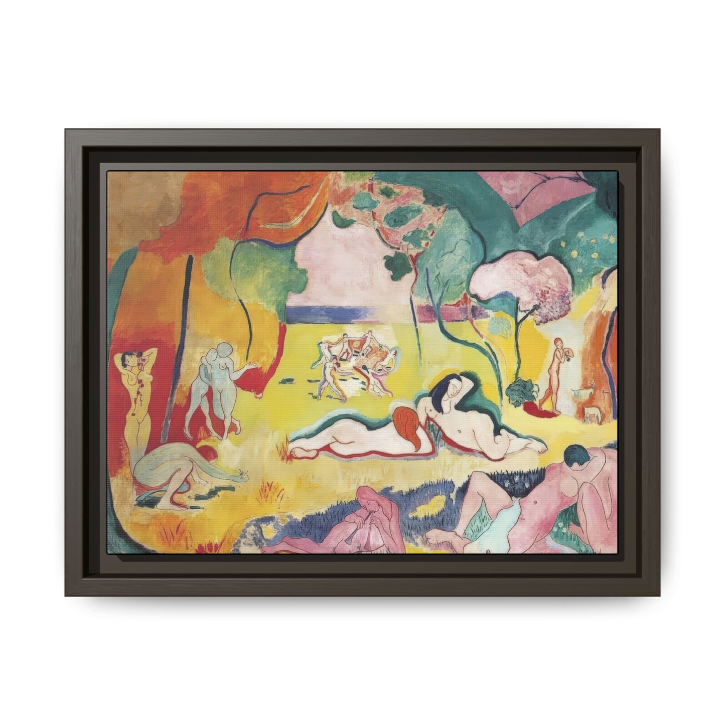 Matisse, Henri - The Joy of Life (1905) - Matte Canvas, Framed