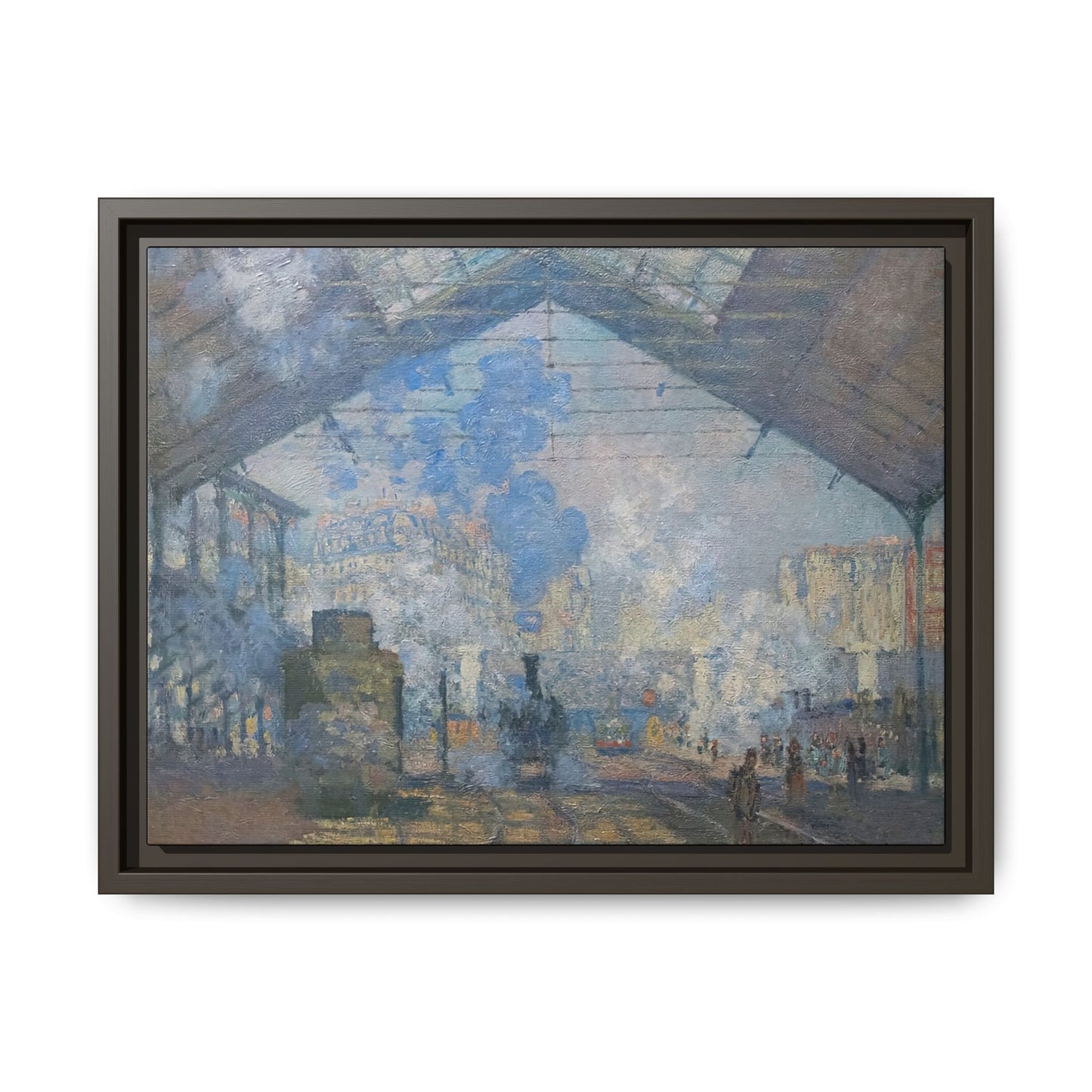 Monet, Claude - Le Gare Saint-Lazare (1877) - Matte Canvas, Framed