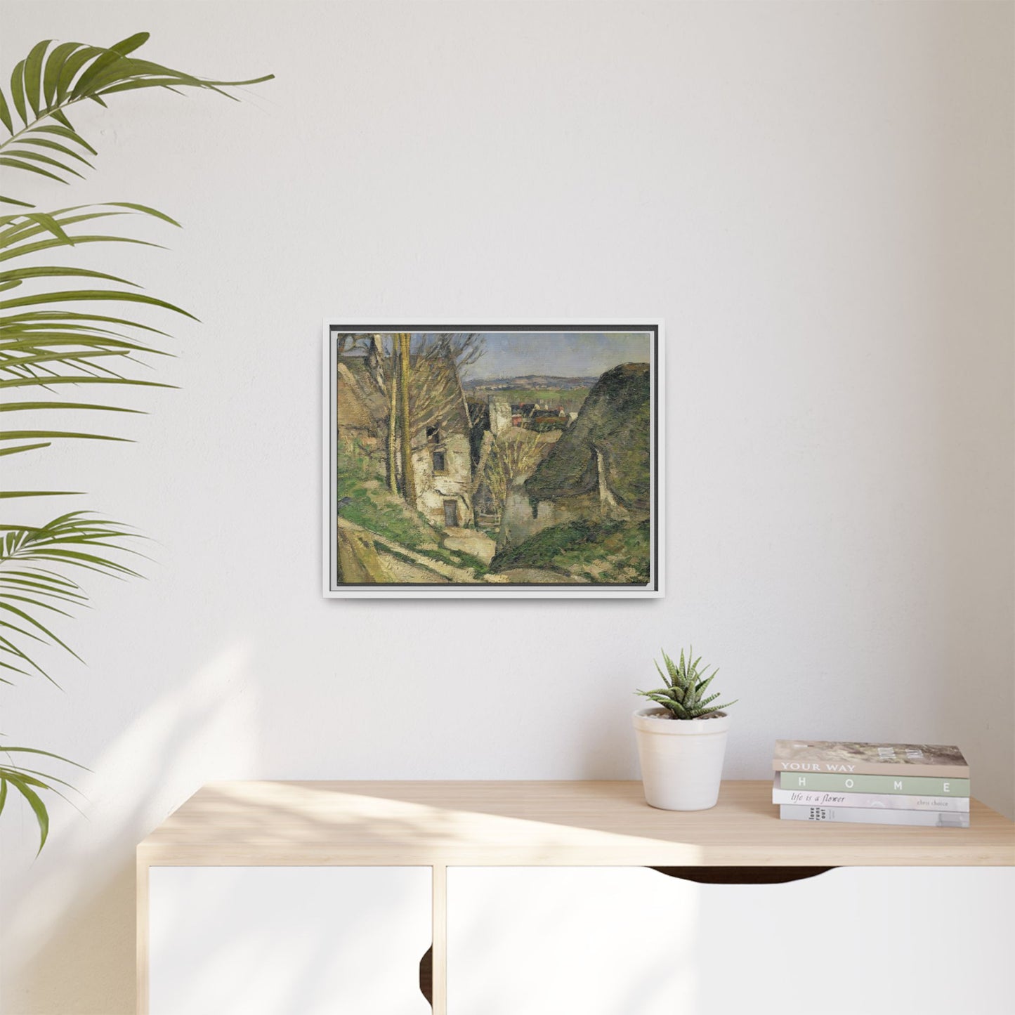 Cézanne, Paul - The House of the Hanged Man, Auvers-sur-Oise (1874) - Matte Canvas, Framed