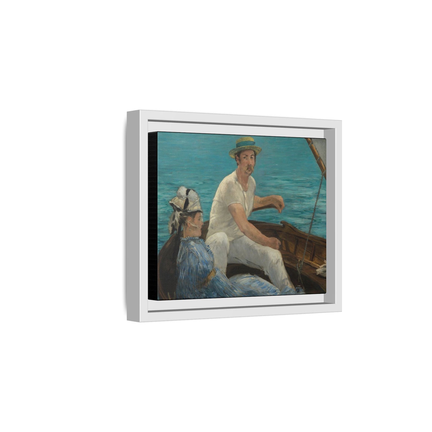 Manet, Édouard - Boating (1874) - Matte Canvas, Framed